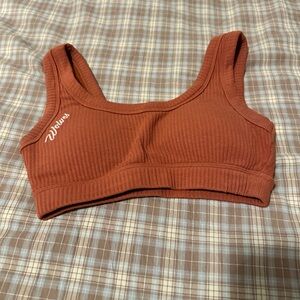 Darc Sport Rust Ribbed Sports Bra